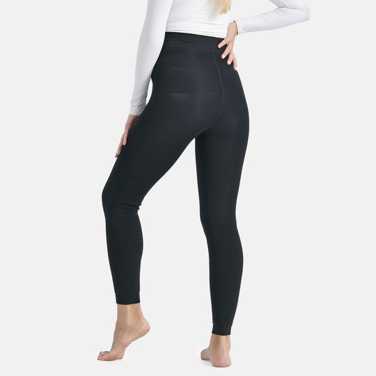 Thermo-Leggings mit Fleecefutter, Schwarz, Größe S/M