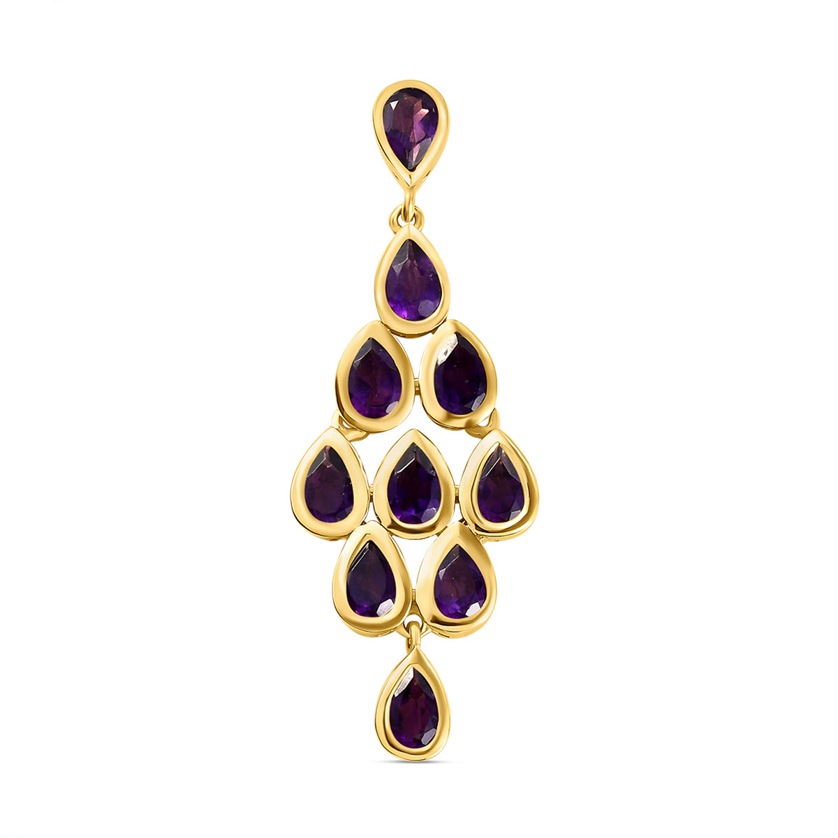 Lusaka Amethyst Anhänger, 925 Silber vergoldet ca. 3,84 ct