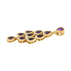 Lusaka Amethyst Anhänger, 925 Silber vergoldet ca. 3,84 ct