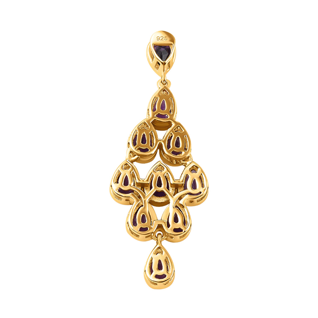 Lusaka Amethyst Anhänger, 925 Silber vergoldet ca. 3,84 ct