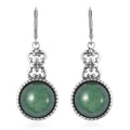 Grüne Aventurin-Ohrhänger, Edelstahl ca. 10,50 ct 