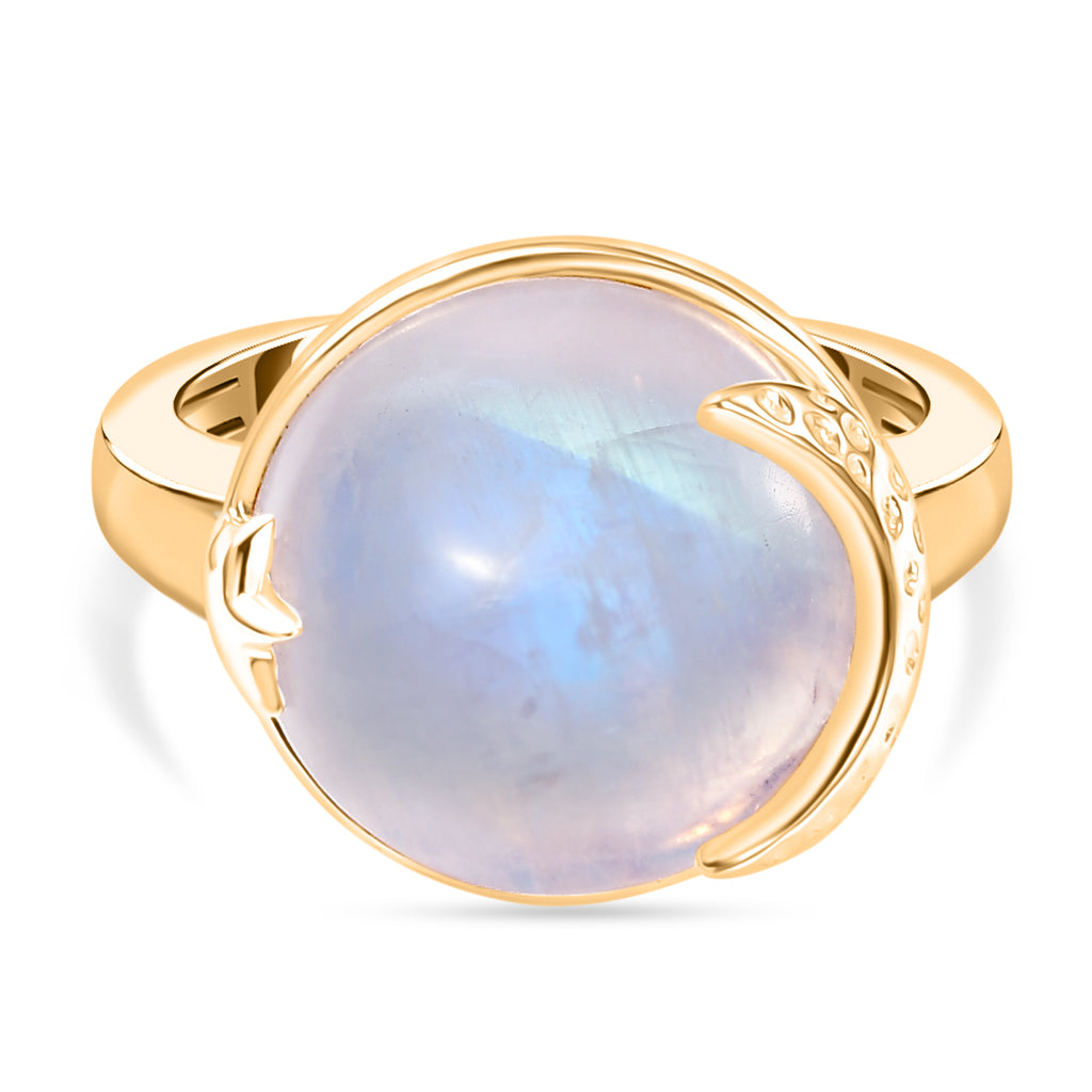 D'Joy AA Regenbogen Mondstein Ring und Anhänger mit 50cm Kette