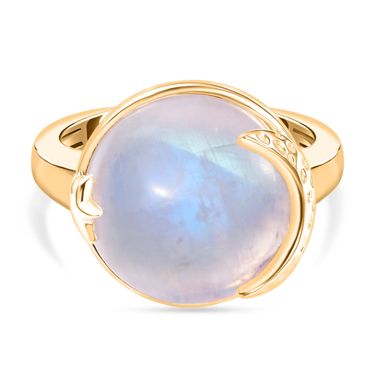 D'Joy AA Regenbogen Mondstein Ring und Anhänger mit 50cm Kette