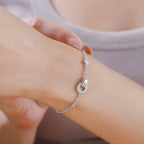 Moissanit Duo: 45cm Halskette und 19cm Armband