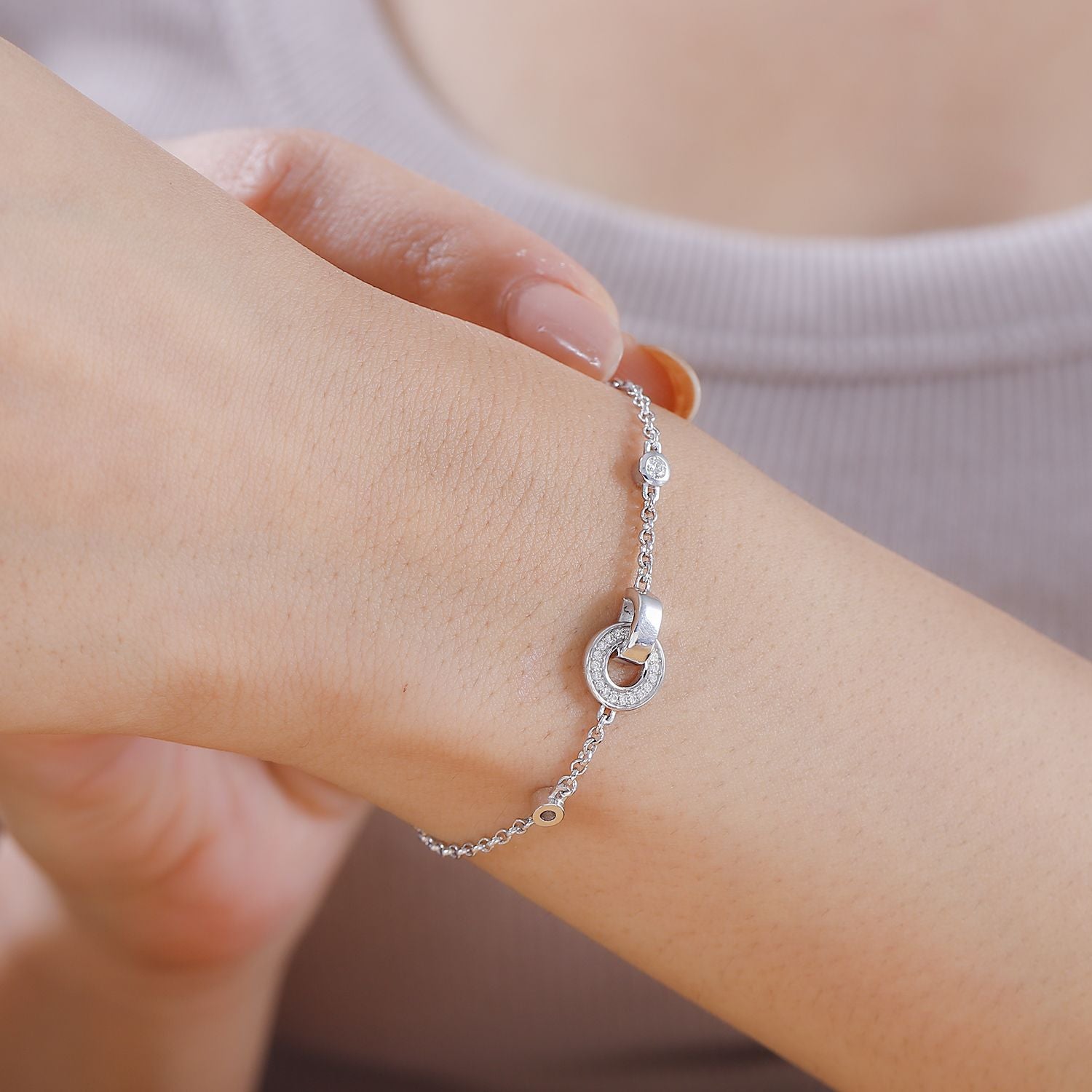 Moissanit Duo: 45cm Halskette und 19cm Armband