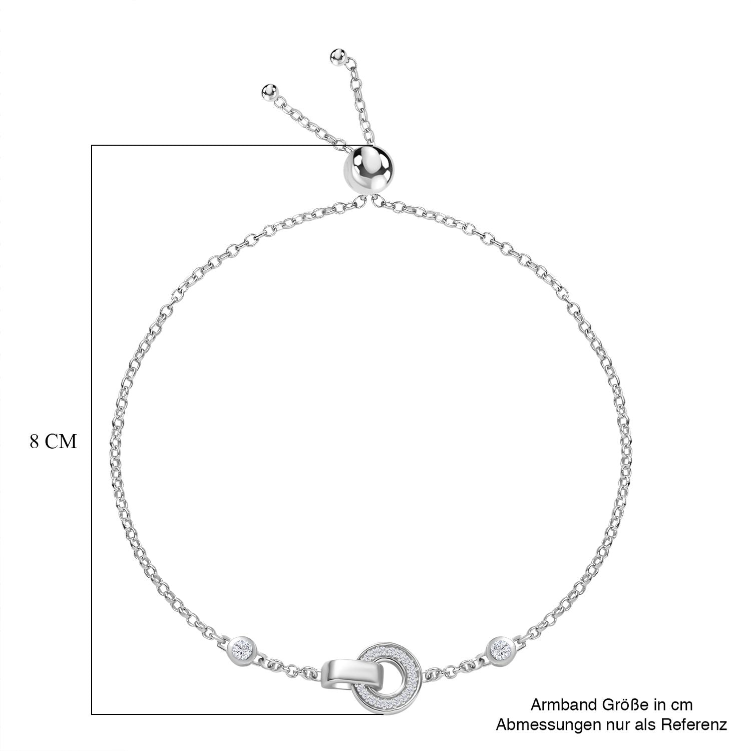 Moissanit Duo: 45cm Halskette und 19cm Armband