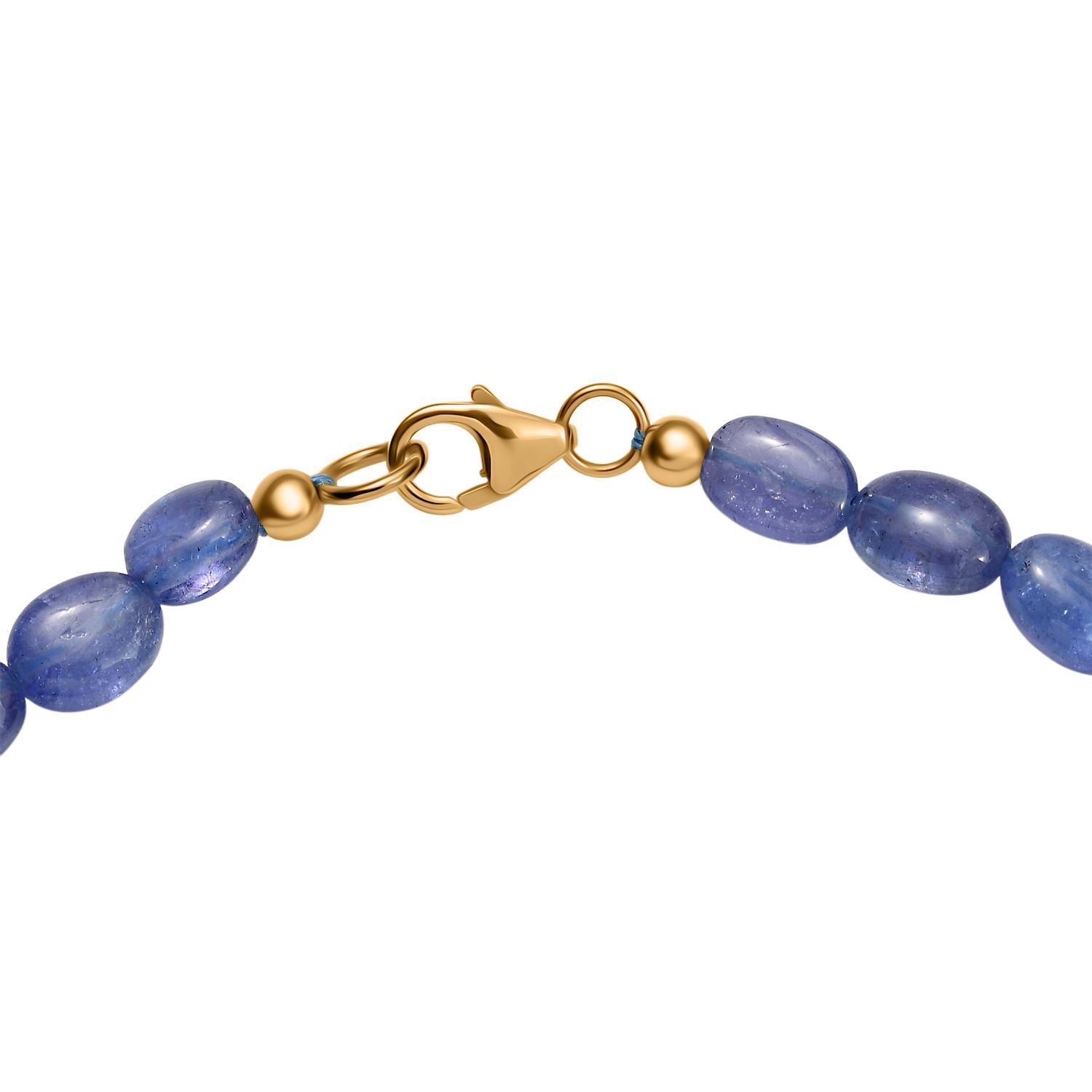 AAA Tansanit 45cm Halskette und 19cm Armband in 585 Gold