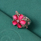 GP Italian Garden Kollektion - Maulbeer Mondstein, Rosa und blaues Saphir Schmuckset