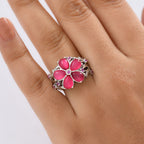 GP Italian Garden Kollektion - Maulbeer Mondstein, Rosa und blaues Saphir Schmuckset