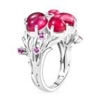 GP Italian Garden Kollektion - Maulbeer Mondstein, Rosa und blaues Saphir Schmuckset