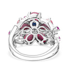 GP Italian Garden Kollektion - Maulbeer Mondstein, Rosa und blaues Saphir Schmuckset