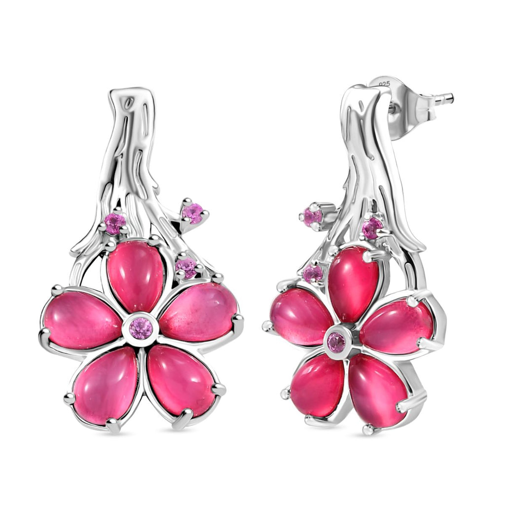 GP Italian Garden Kollektion - Maulbeer Mondstein, Rosa und blaues Saphir Schmuckset