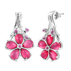 GP Italian Garden Kollektion - Maulbeer Mondstein, Rosa und blaues Saphir Schmuckset