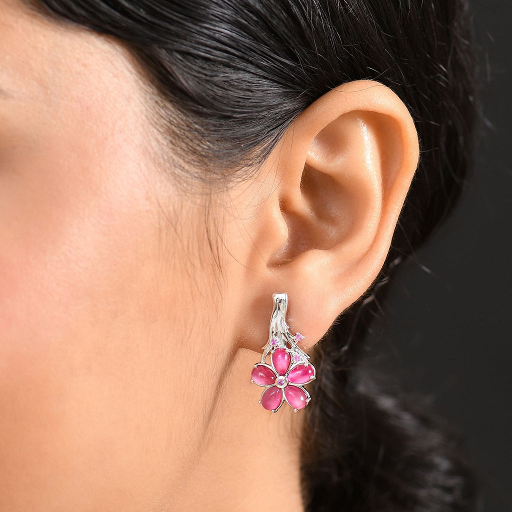 GP Italian Garden Kollektion - Maulbeer Mondstein, Rosa und blaues Saphir Schmuckset