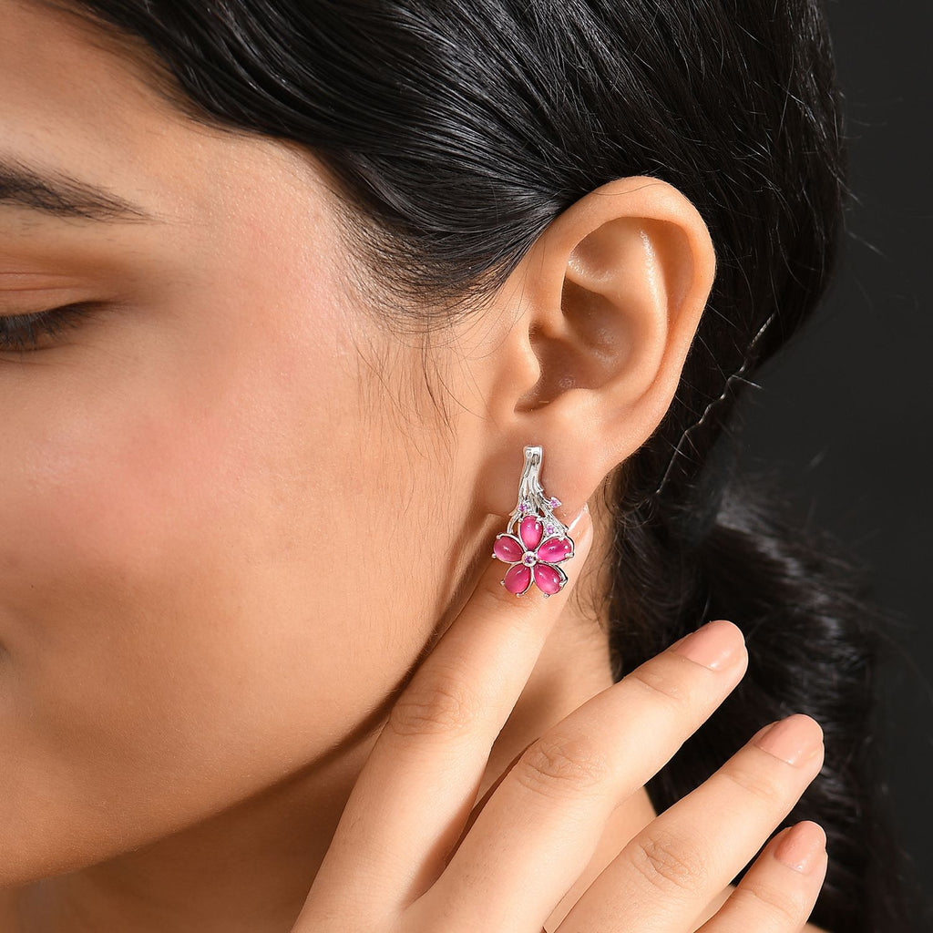 GP Italian Garden Kollektion - Maulbeer Mondstein, Rosa und blaues Saphir Schmuckset