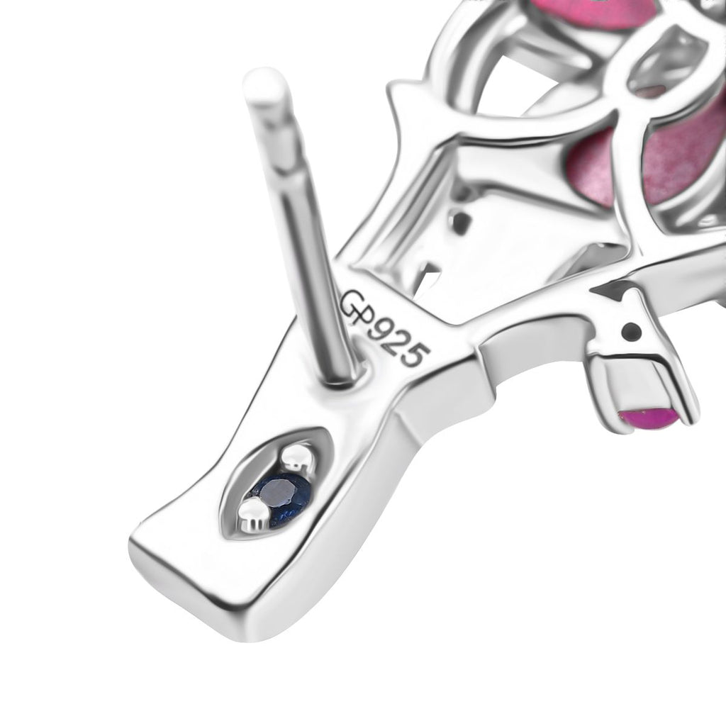 GP Italian Garden Kollektion - Maulbeer Mondstein, Rosa und blaues Saphir Schmuckset