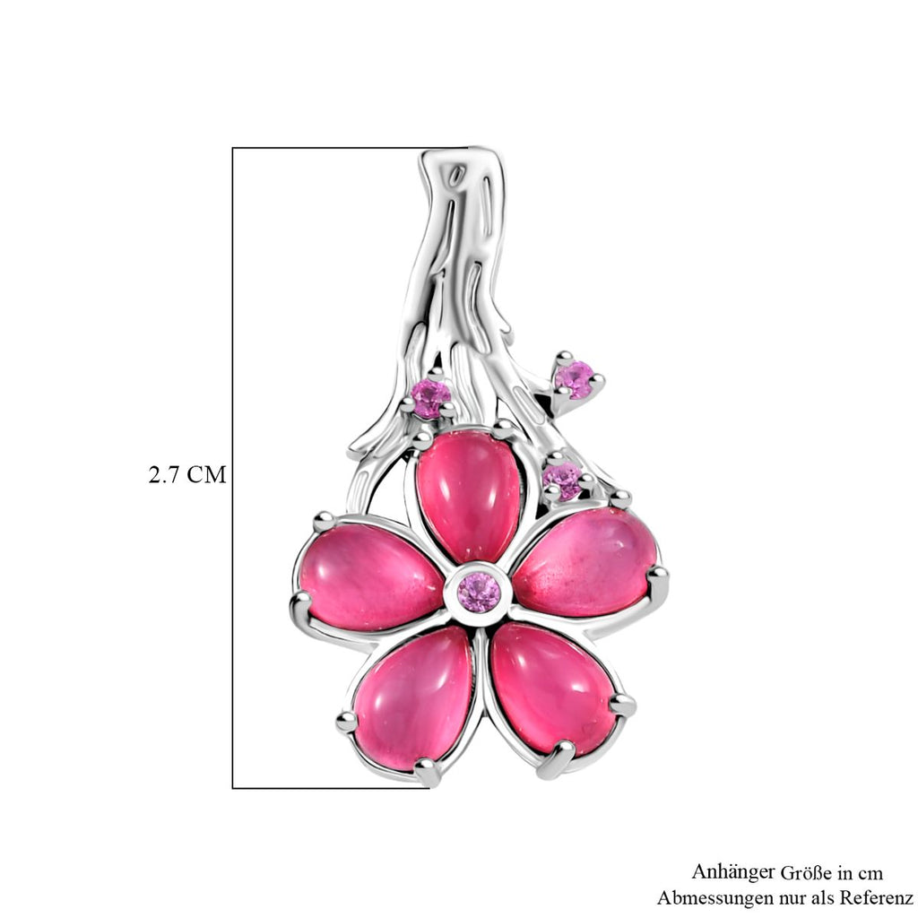 GP Italian Garden Kollektion - Maulbeer Mondstein, Rosa und blaues Saphir Schmuckset