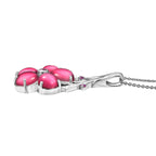GP Italian Garden Kollektion - Maulbeer Mondstein, Rosa und blaues Saphir Schmuckset