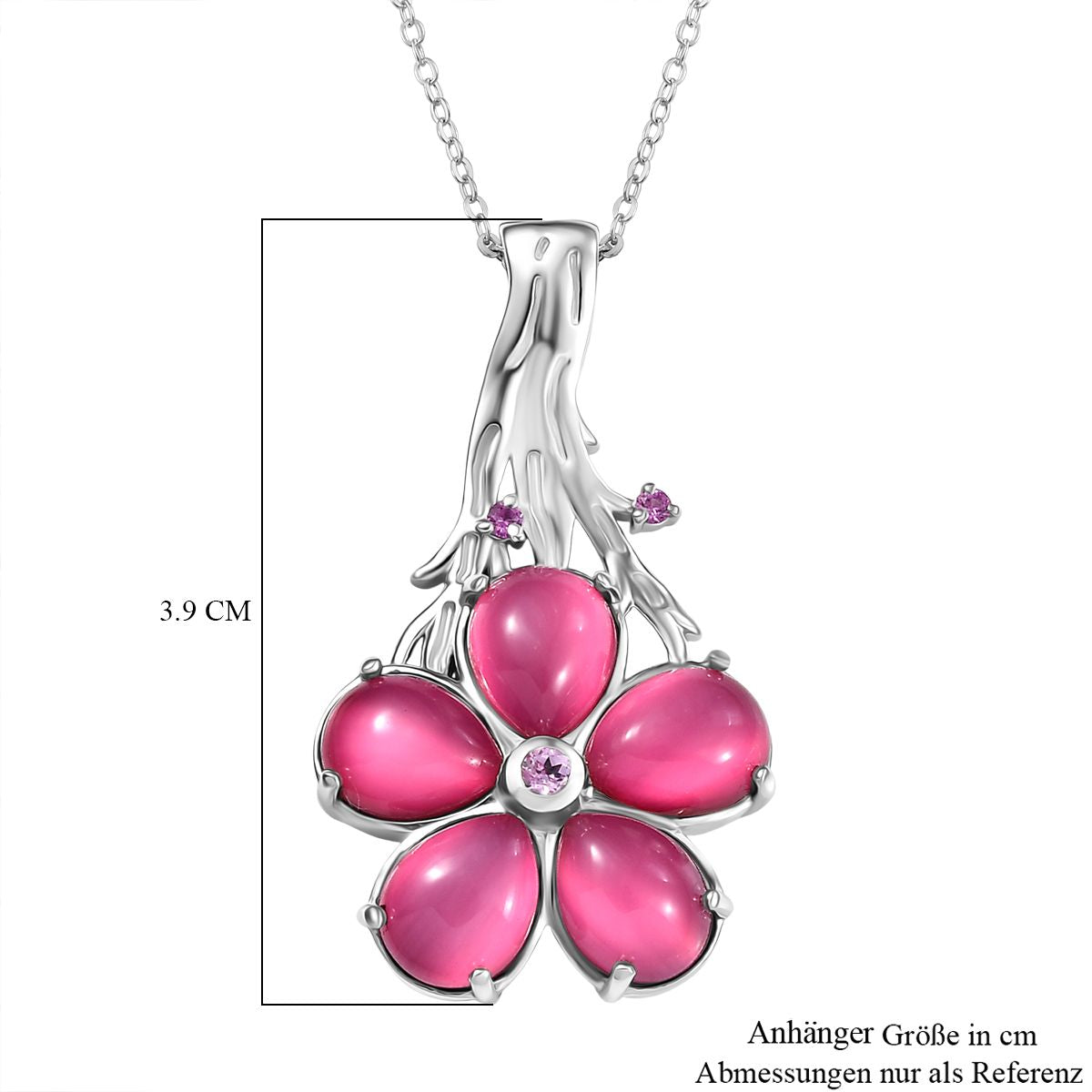 GP Italian Garden Kollektion - Maulbeer Mondstein, Rosa und blaues Saphir Schmuckset