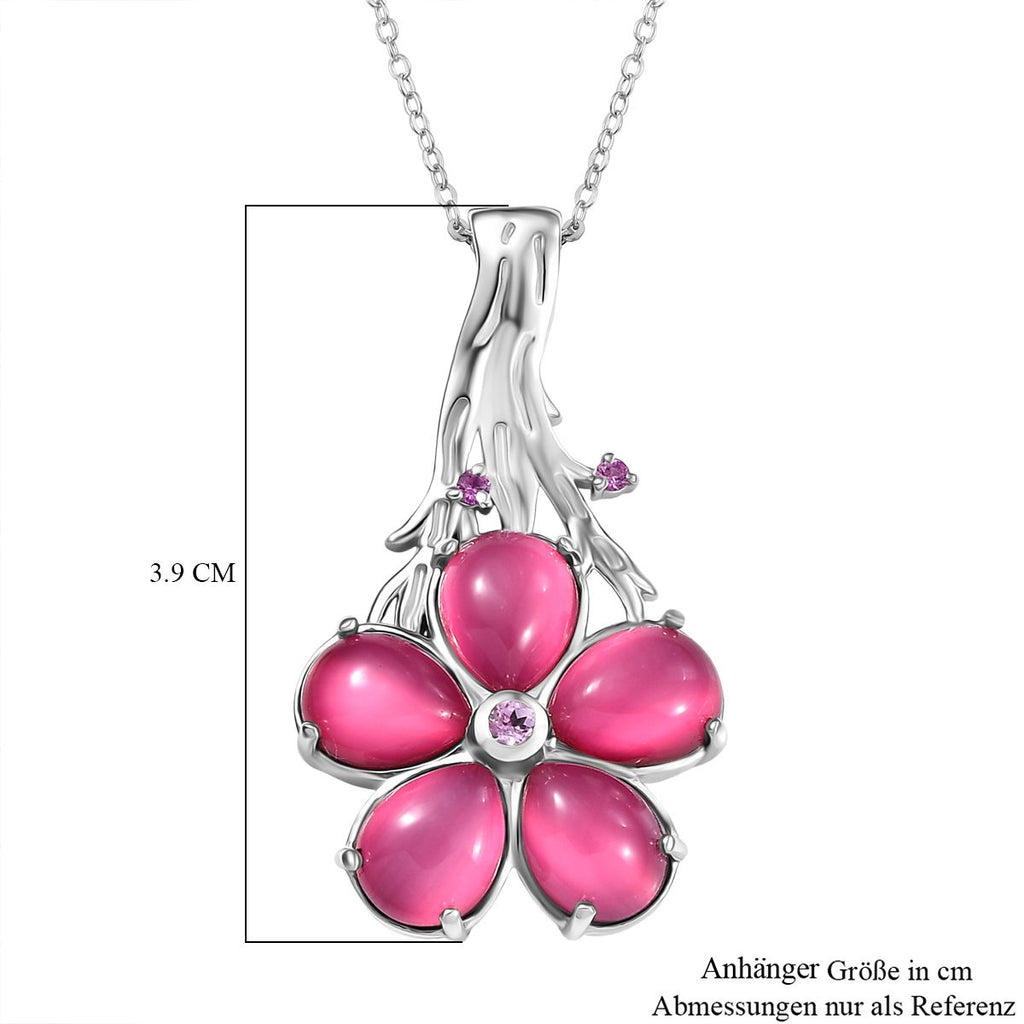 GP Italian Garden Kollektion - Maulbeer Mondstein, Rosa und blaues Saphir Schmuckset