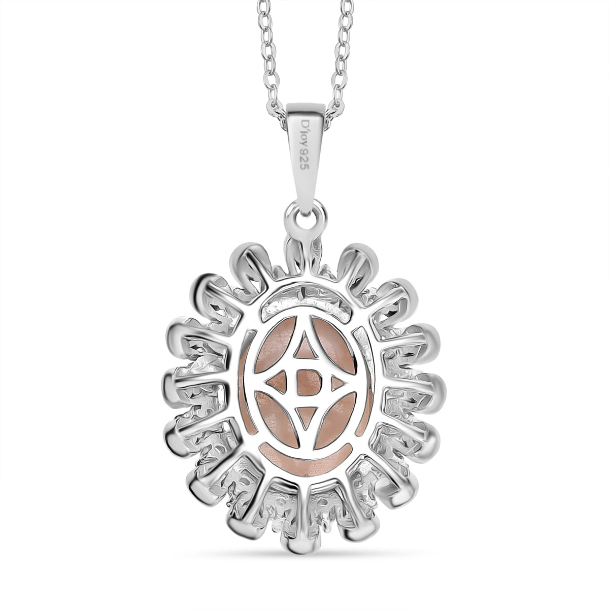 D'Joy AA Natrolith, Rhodolith Granat und Zirkon Ring und Anhänger mit 50cm Kette