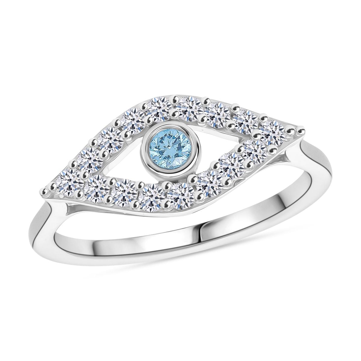 LUXURIANT SI Labor blaues Diamant und SI-GH weißes Labor Diamant Schmuckset