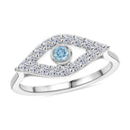 LUXURIANT SI Labor blaues Diamant und SI-GH weißes Labor Diamant Schmuckset