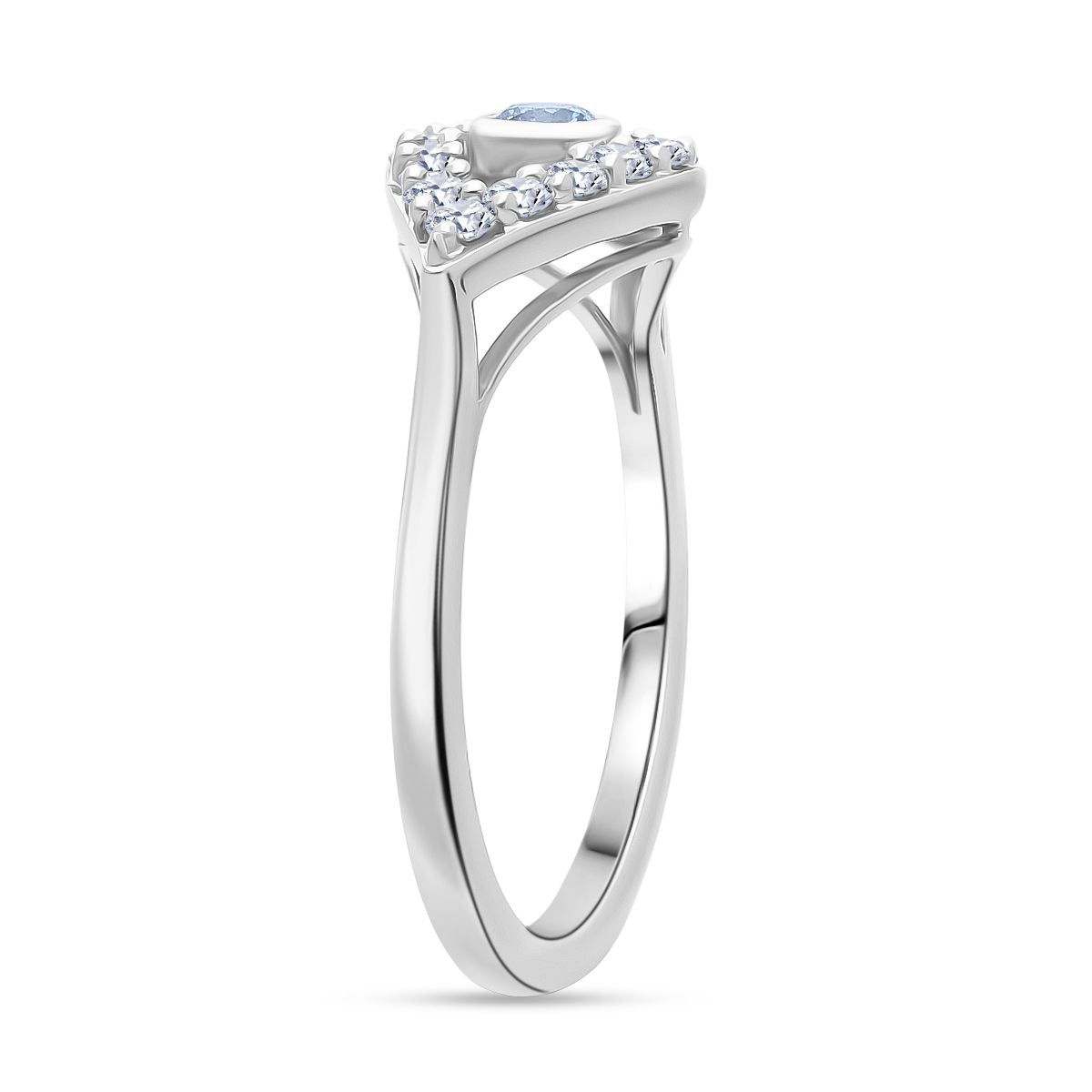 LUXURIANT SI Labor blaues Diamant und SI-GH weißes Labor Diamant Schmuckset