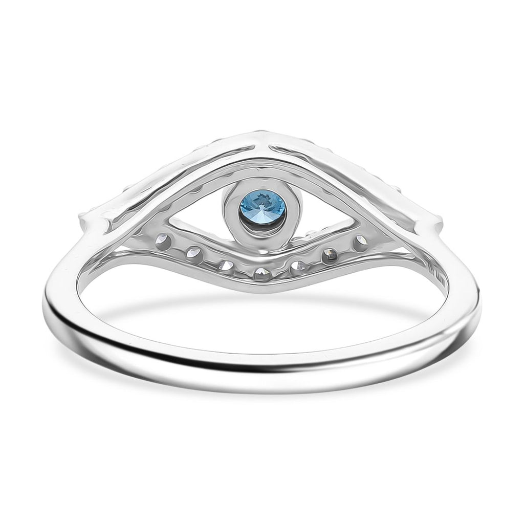 LUXURIANT SI Labor blaues Diamant und SI-GH weißes Labor Diamant Schmuckset