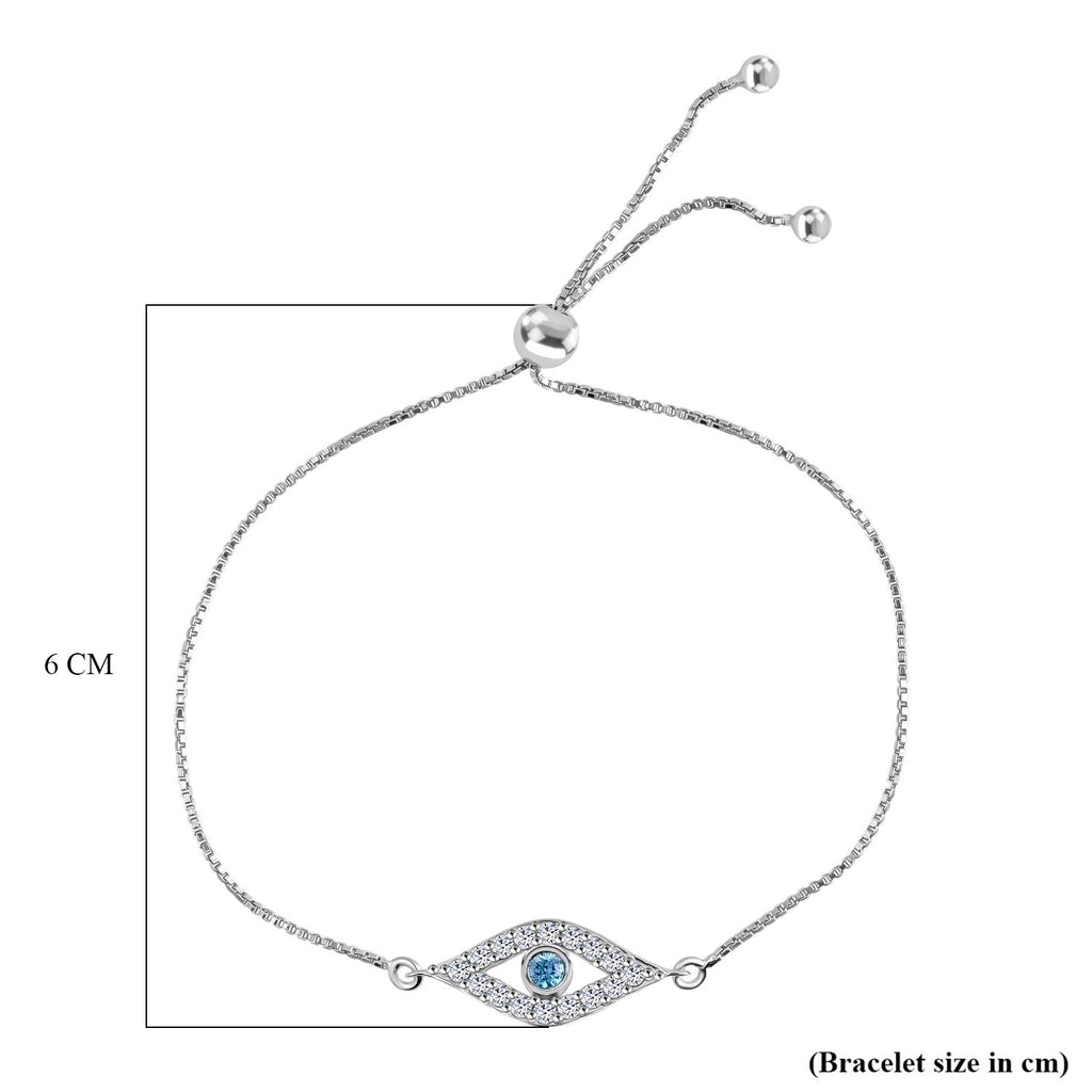 LUXURIANT SI Labor blaues Diamant und SI-GH weißes Labor Diamant Schmuckset
