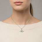 LUXURIANT SI Labor blaues Diamant und SI-GH weißes Labor Diamant Schmuckset