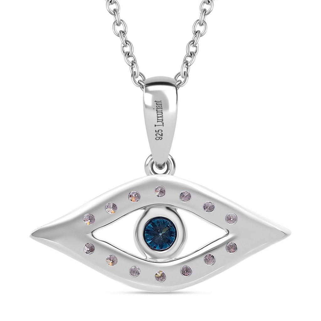 LUXURIANT SI Labor blaues Diamant und SI-GH weißes Labor Diamant Schmuckset