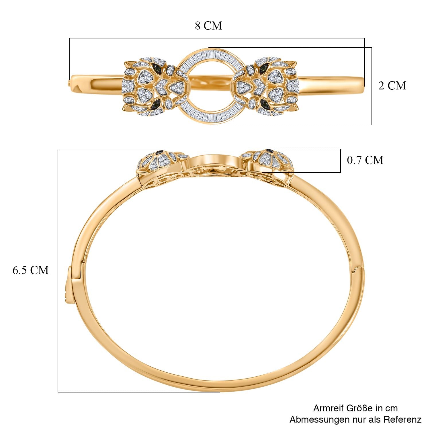 GP Kollektion - Multi Diamant und Kanchanaburi blauer Saphir 19cm Armreif und Ohrringe