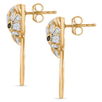 GP Kollektion - Multi Diamant und Kanchanaburi blauer Saphir 19cm Armreif und Ohrringe