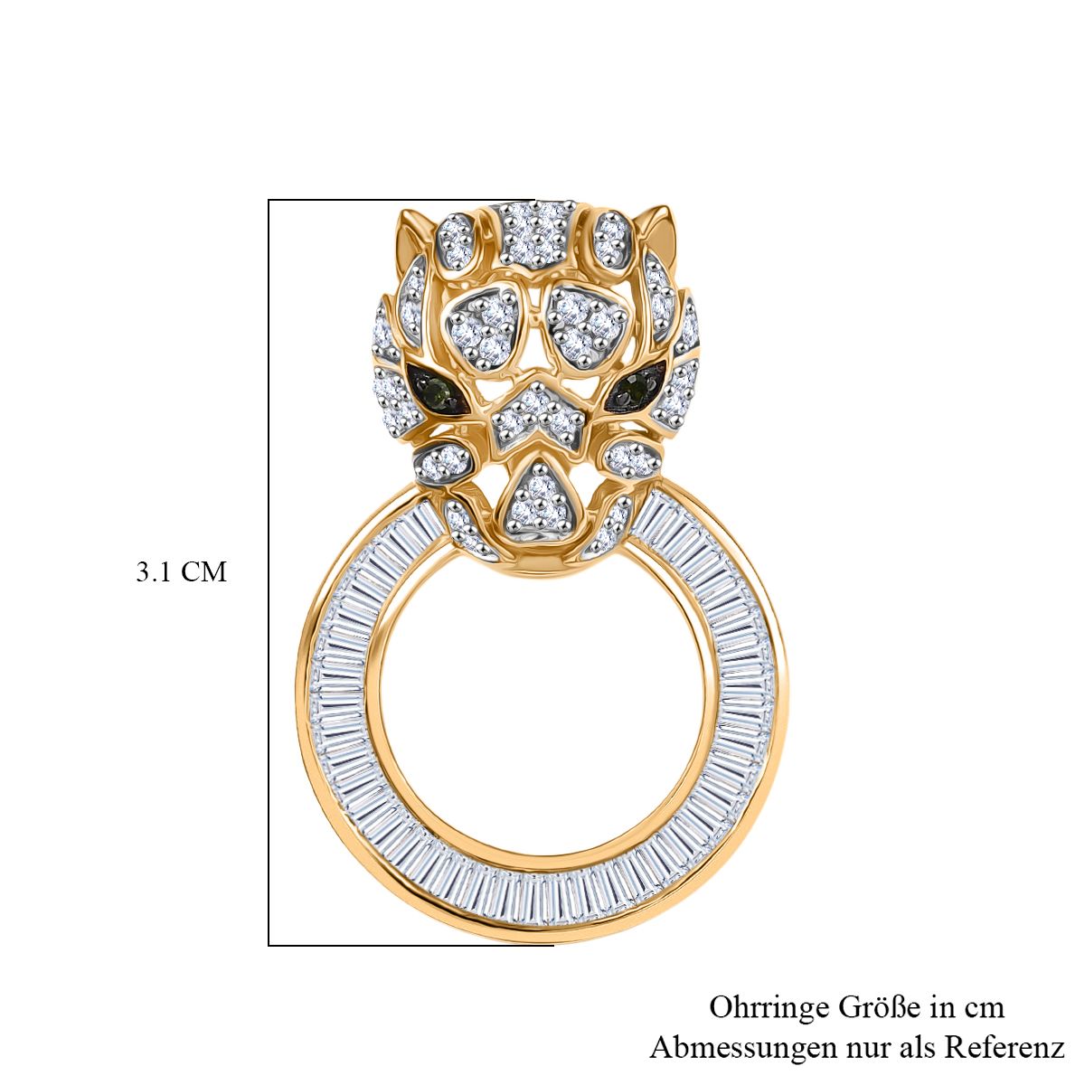 GP Kollektion - Multi Diamant und Kanchanaburi blauer Saphir 19cm Armreif und Ohrringe