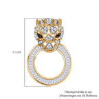 GP Kollektion - Multi Diamant und Kanchanaburi blauer Saphir 19cm Armreif und Ohrringe
