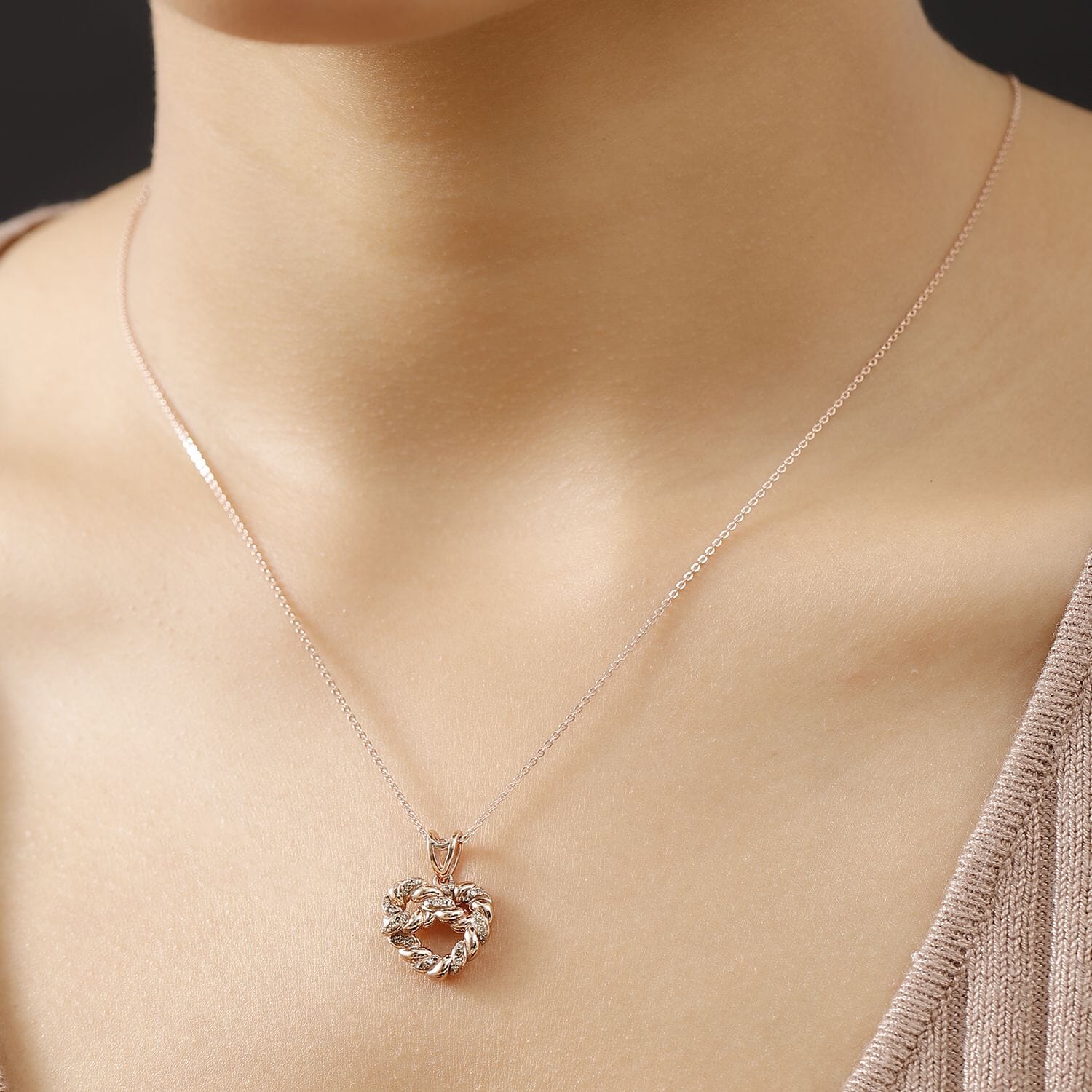 GP Amore Kollektion - 2er-Set weißer Diamant und blauer Saphir Anhänger mit 50cm Kette