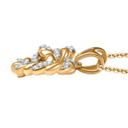 GP Amore Kollektion - 2er-Set weißer Diamant und blauer Saphir Anhänger mit 50cm Kette