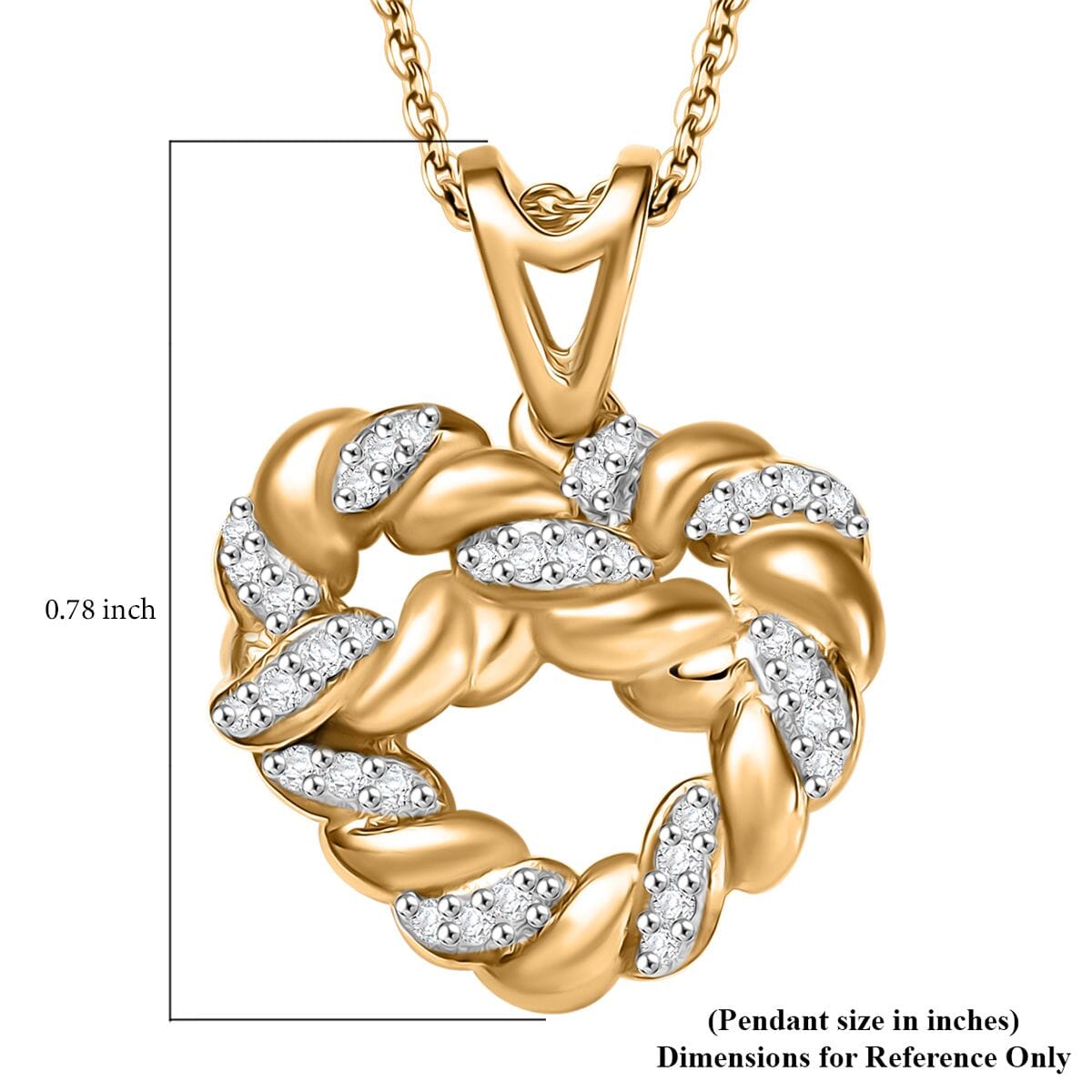 GP Amore Kollektion - 2er-Set weißer Diamant und blauer Saphir Anhänger mit 50cm Kette