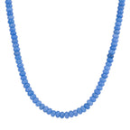 Blaue Quarzit 45+5cm Halskette und 17+5cm Armband