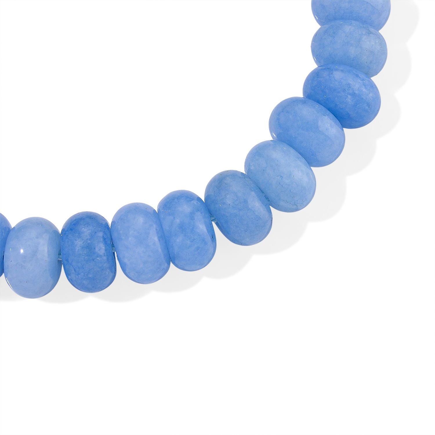 Blaue Quarzit 45+5cm Halskette und 17+5cm Armband