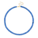 Blaue Quarzit 45+5cm Halskette und 17+5cm Armband