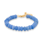 Blaue Quarzit 45+5cm Halskette und 17+5cm Armband