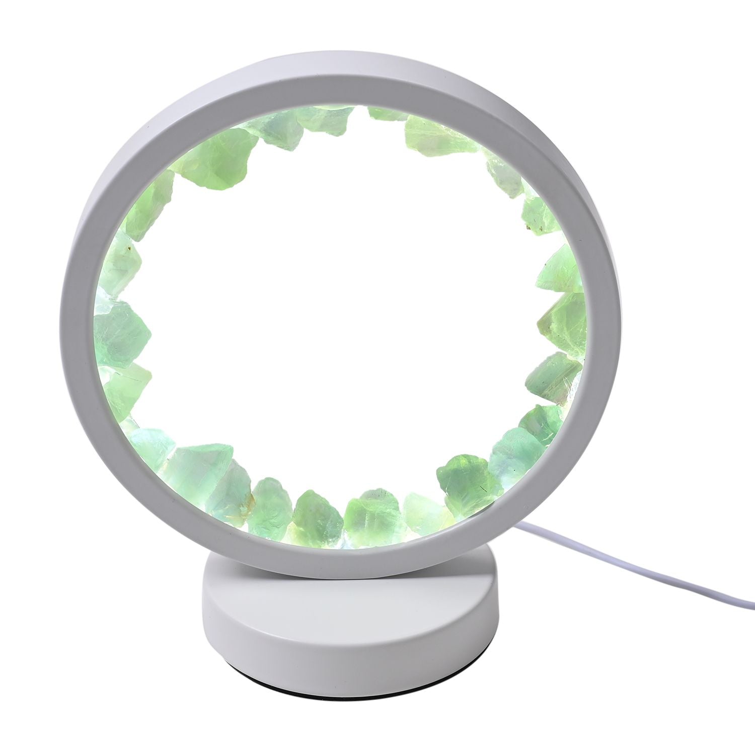 Grüne Aventurin  Rosenquarz und Amethyst Kristall-Wellnesslampe mit USB-Anschluss