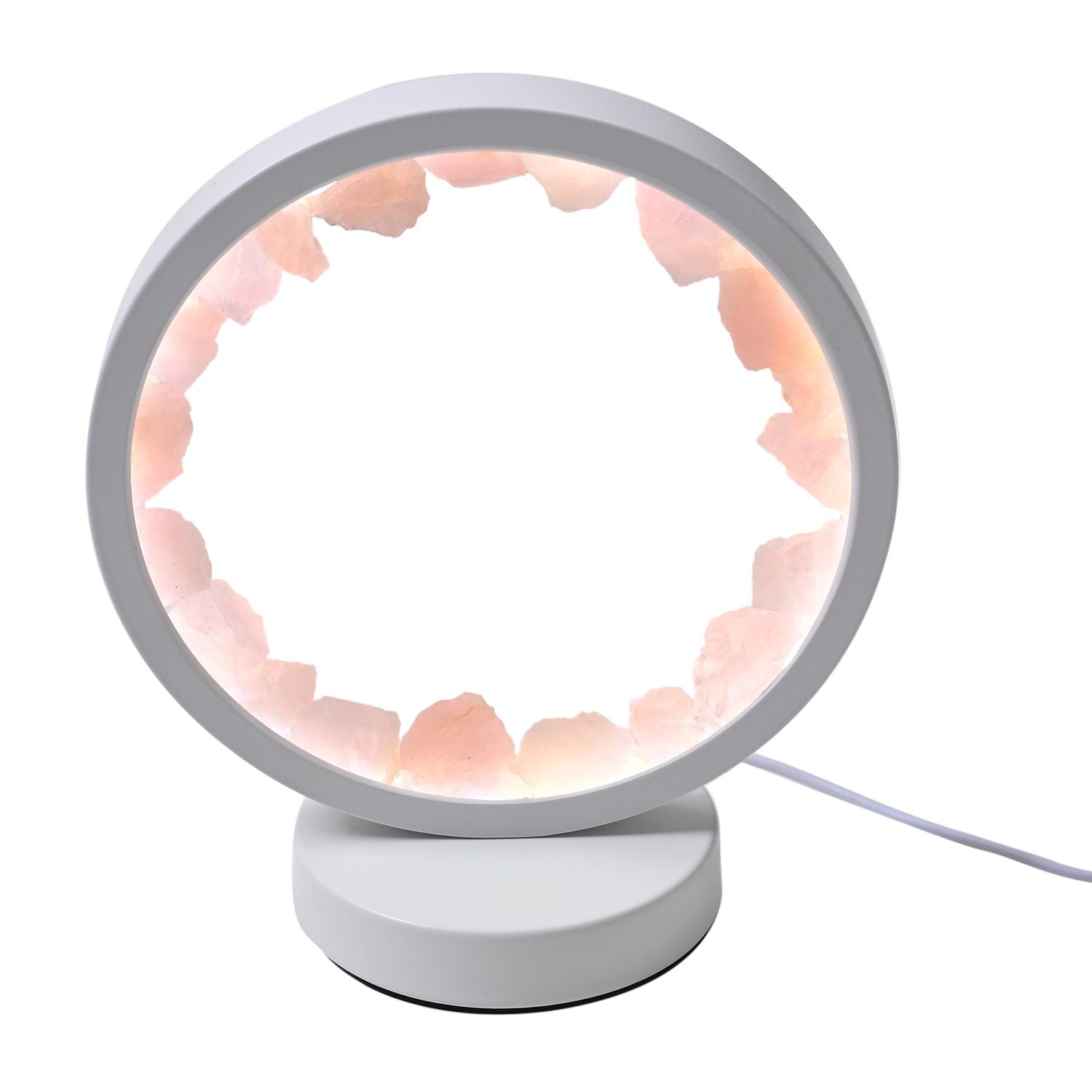 Grüne Aventurin  Rosenquarz und Amethyst Kristall-Wellnesslampe mit USB-Anschluss