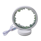 Grüne Aventurin  Rosenquarz und Amethyst Kristall-Wellnesslampe mit USB-Anschluss