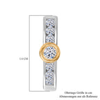 LUXURIANT DIAMOND- SI-GH Labor Diamant zweifarbiger Ring und Ohrringe