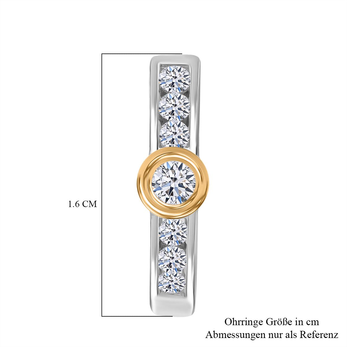 LUXURIANT DIAMOND- SI-GH Labor Diamant zweifarbiger Ring und Ohrringe