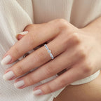 LUXURIANT DIAMOND- SI-GH Labor Diamant zweifarbiger Ring und Ohrringe