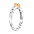 LUXURIANT DIAMOND- SI-GH Labor Diamant zweifarbiger Ring und Ohrringe